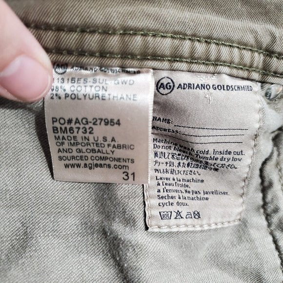 AG Adriano Goldschmied The Matchbox Jeans Slim Straight Brown Tan Men's Sz 31 - Picture 10 of 14